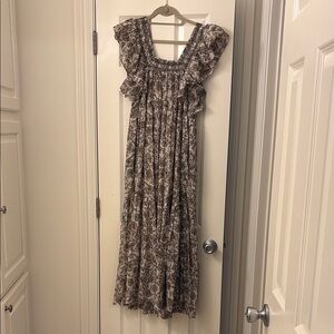 Free People Dress in Black and White Floral